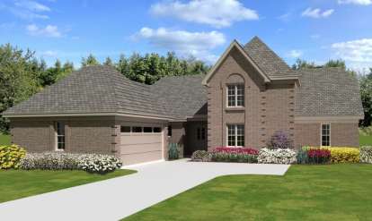 French Country House Plan #053-02340 Elevation Photo