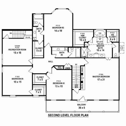 Floorplan 2 for House Plan #053-02342