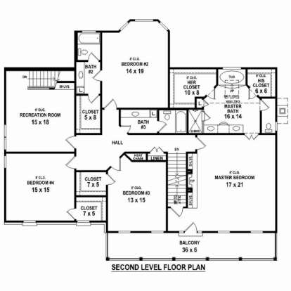 Floorplan 2 for House Plan #053-02343