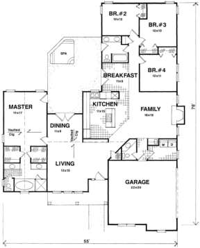 Floorplan for House Plan #036-00089