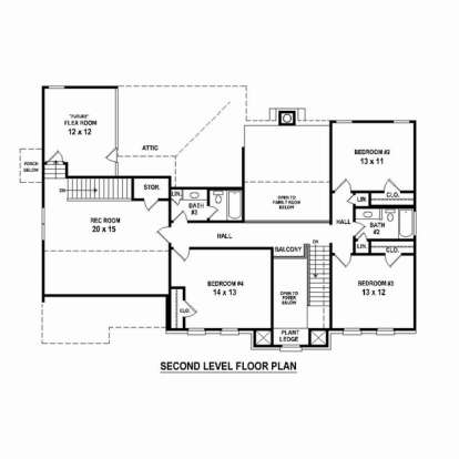 Floorplan 2 for House Plan #053-02352