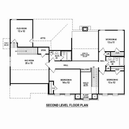 Floorplan 2 for House Plan #053-02353