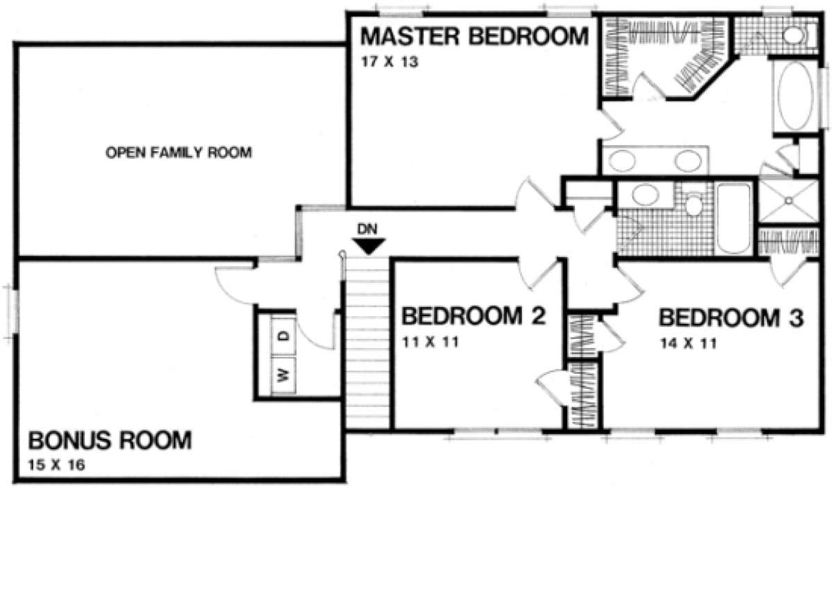 Second Floor for House Plan #036-00090
