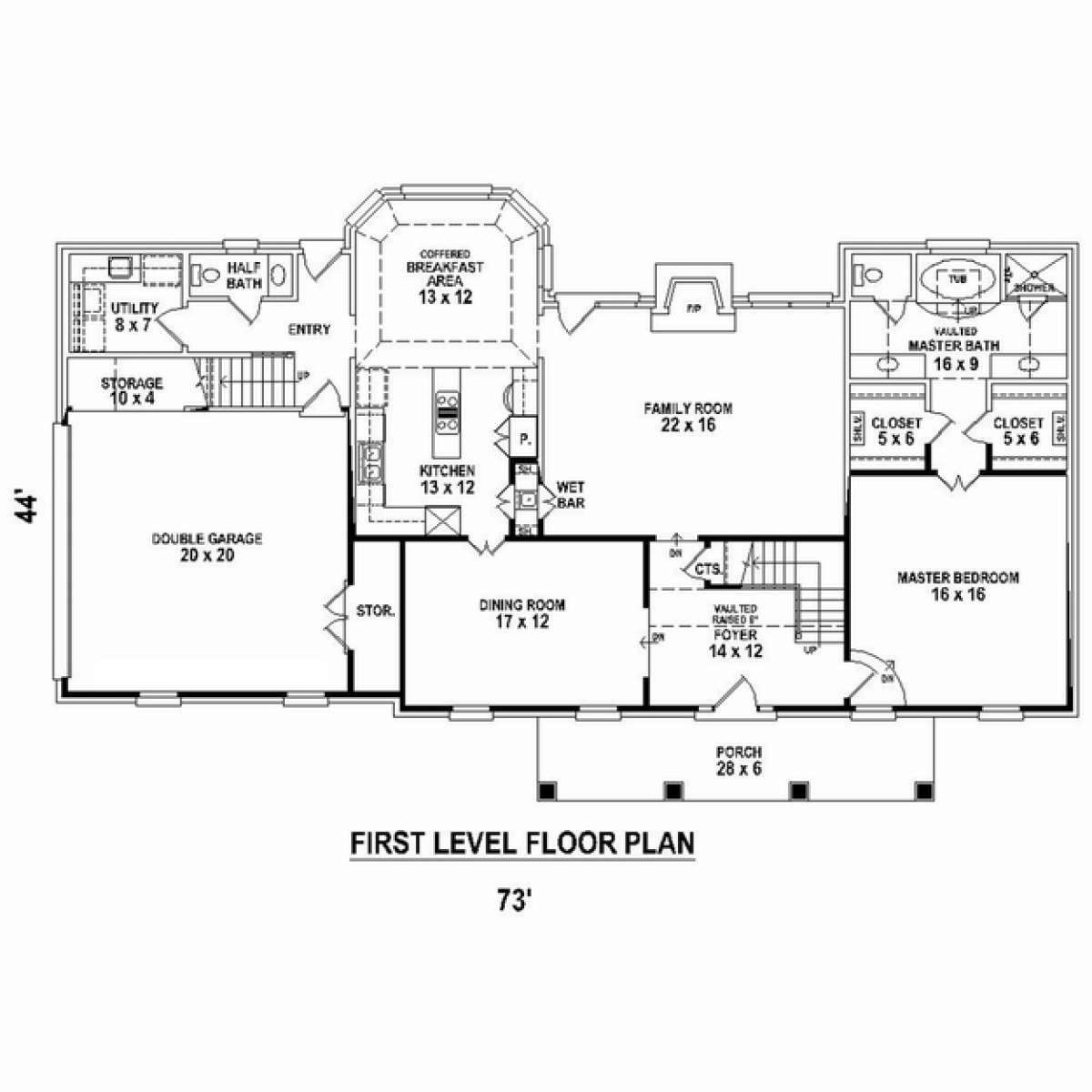 Floorplan 1 for House Plan #053-02356