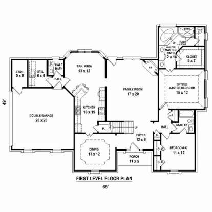 Floorplan 1 for House Plan #053-02358