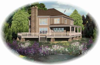 Lake Front House Plan #053-02360 Elevation Photo