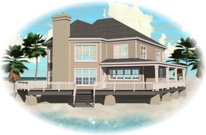 Lake Front House Plan #053-02361 Elevation Photo