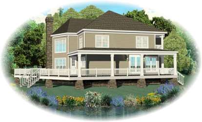 Lake Front House Plan #053-02362 Elevation Photo