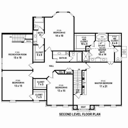 Floorplan 2 for House Plan #053-02364