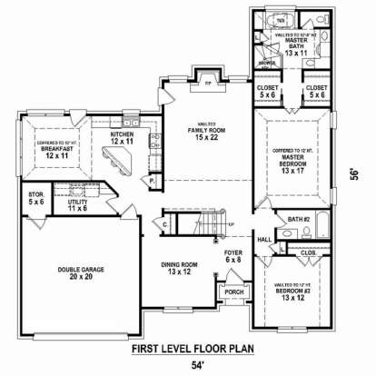 Floorplan 1 for House Plan #053-02365