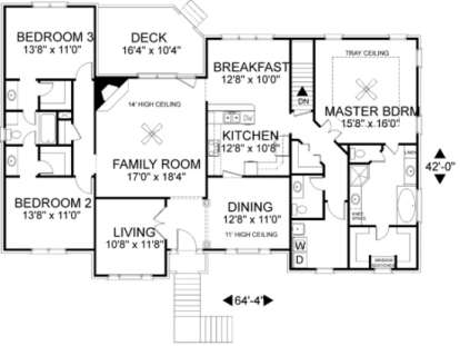 Floorplan for House Plan #036-00092
