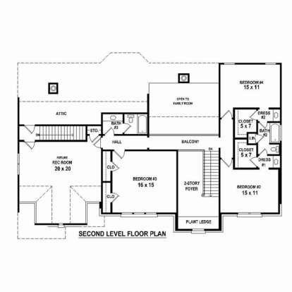 Floorplan 2 for House Plan #053-02376