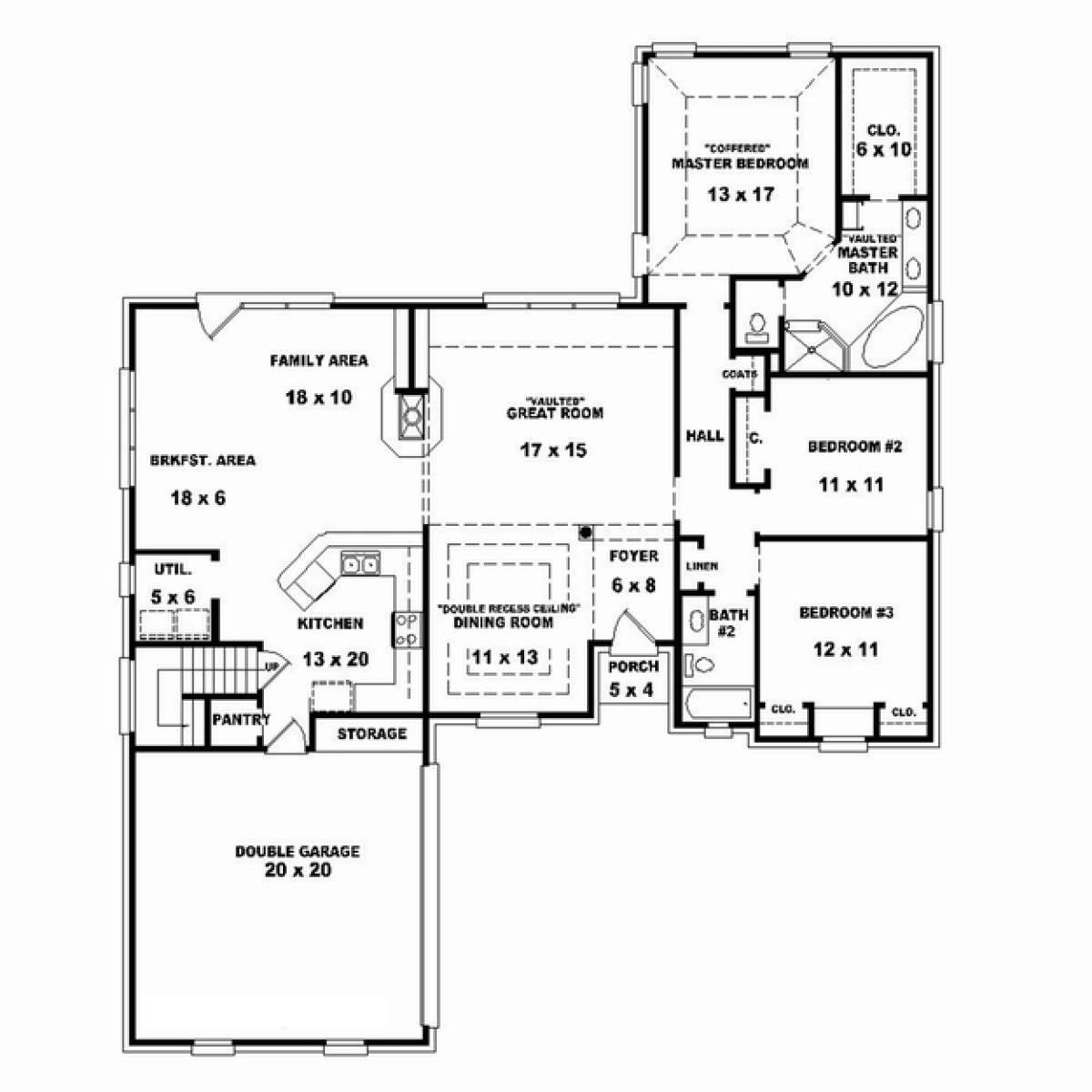 Floorplan 1 for House Plan #053-02383
