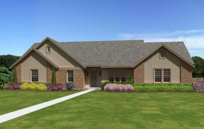 European House Plan #053-02384 Elevation Photo