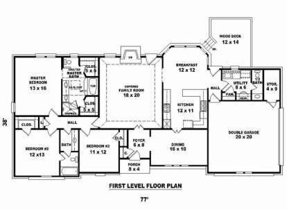 Floorplan 1 for House Plan #053-02384