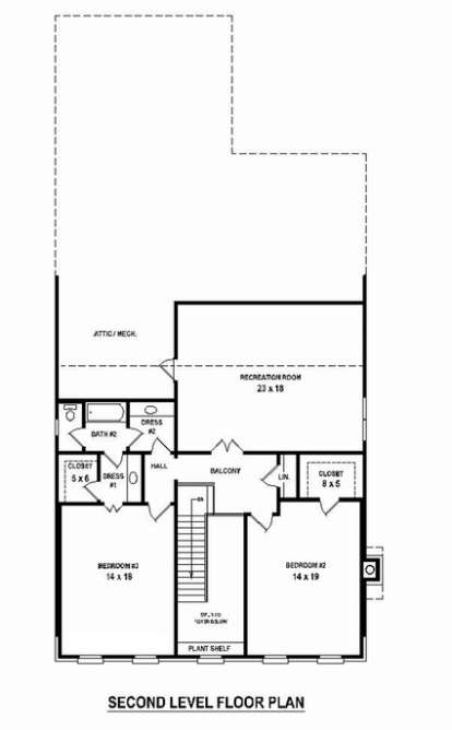 Floorplan 2 for House Plan #053-02387