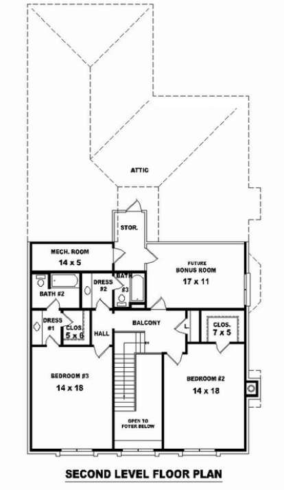 Floorplan 2 for House Plan #053-02389