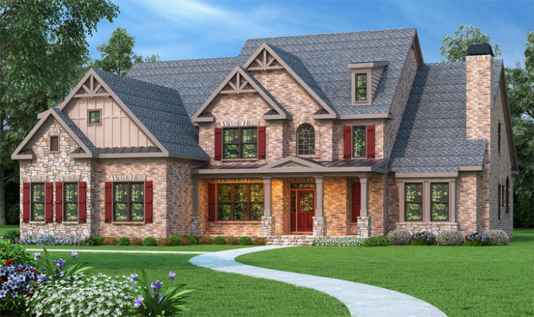 Traditional House Plan #009-00090 Elevation Photo