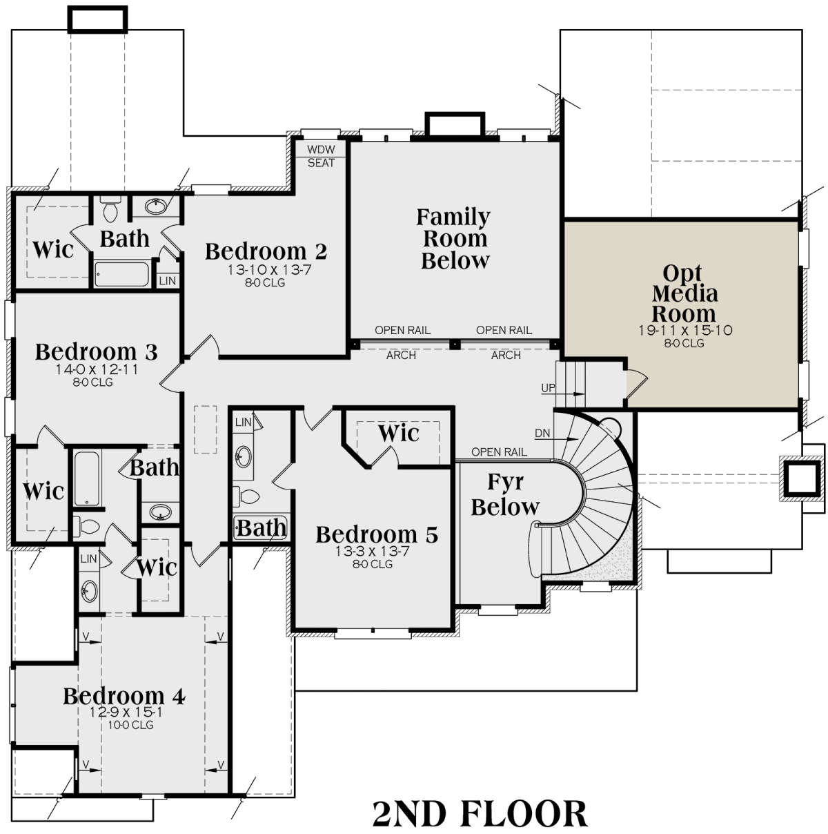 Second Floor for House Plan #009-00090