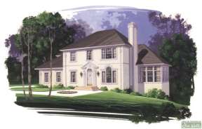 European House Plan #036-00095 Elevation Photo