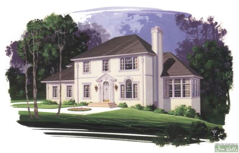 European House Plan #036-00095 Elevation Photo
