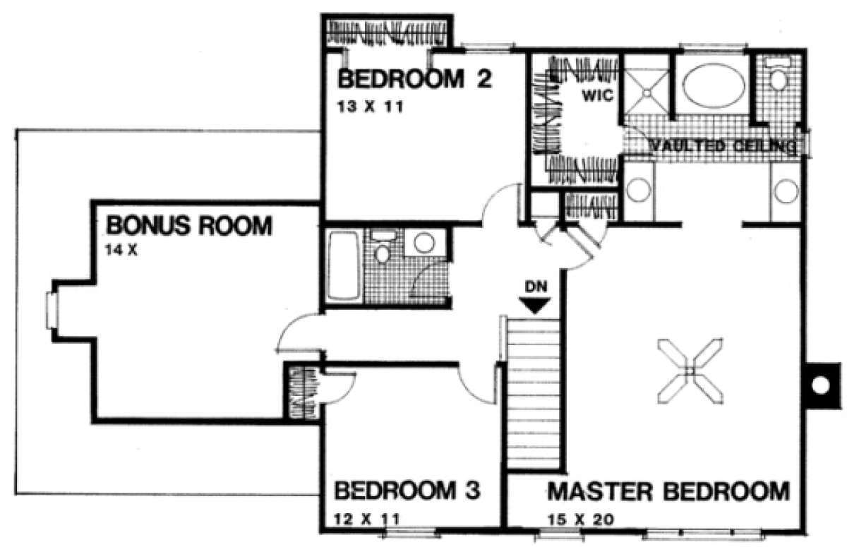 Second Floor for House Plan #036-00095