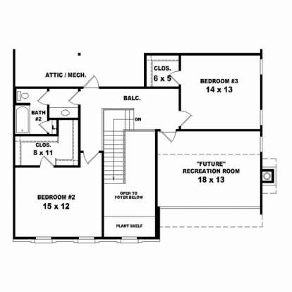 Floorplan 2 for House Plan #053-02410