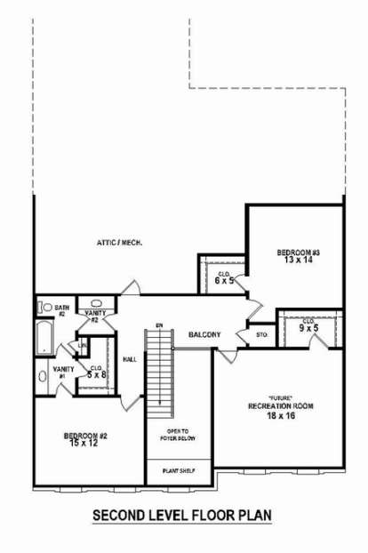 Floorplan 2 for House Plan #053-02411