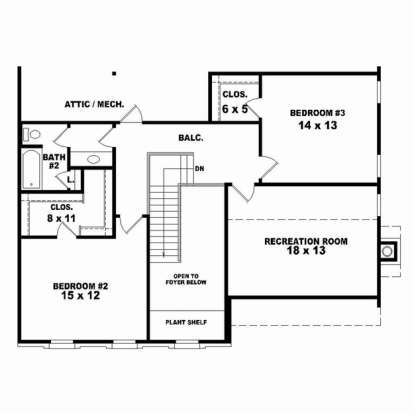 Floorplan 2 for House Plan #053-02412