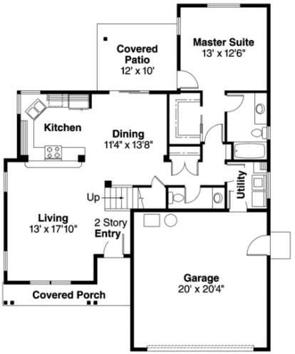 Floorplan 1 for House Plan #035-00321