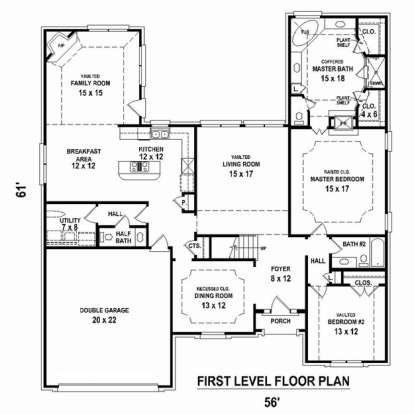 Floorplan 1 for House Plan #053-02429
