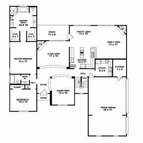 Floorplan 1 for House Plan #053-02432