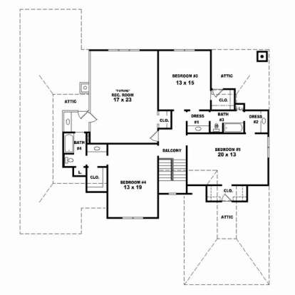 Floorplan 2 for House Plan #053-02432