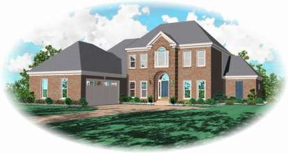 French Country House Plan #053-02435 Elevation Photo