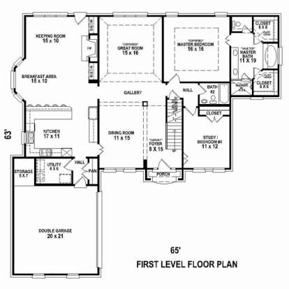 Floorplan 1 for House Plan #053-02439