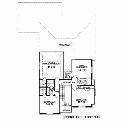 Floorplan 2 for House Plan #053-02441