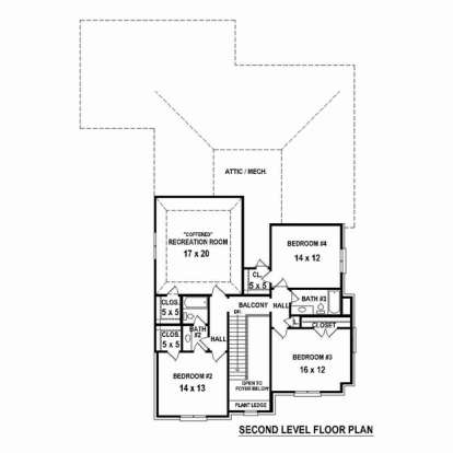 Floorplan 2 for House Plan #053-02442