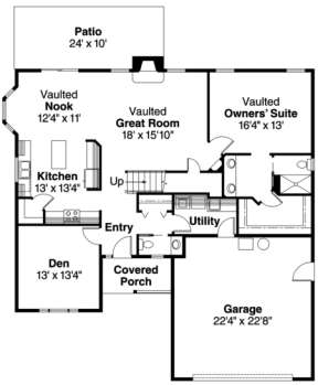 Floorplan 1 for House Plan #035-00324