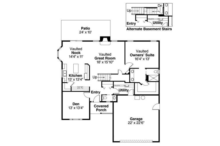 House Plan House Plan #1075 Drawing 1