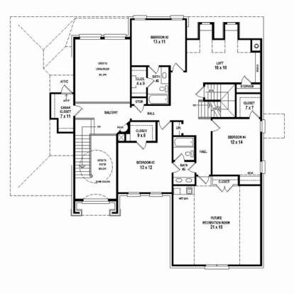 Floorplan 2 for House Plan #053-02445