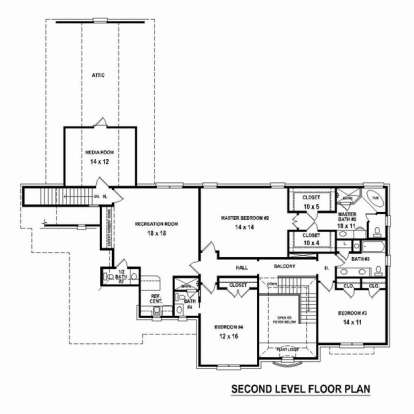 Floorplan 2 for House Plan #053-02449