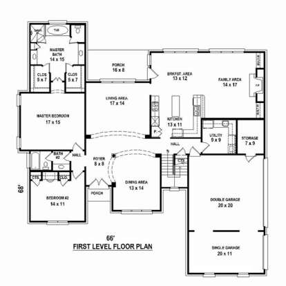 Floorplan 1 for House Plan #053-02451