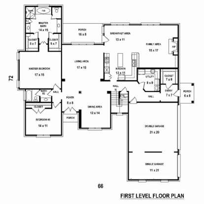 Floorplan 1 for House Plan #053-02452