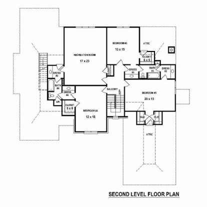 Floorplan 2 for House Plan #053-02452