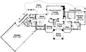 Floorplan 1 for House Plan #035-00325