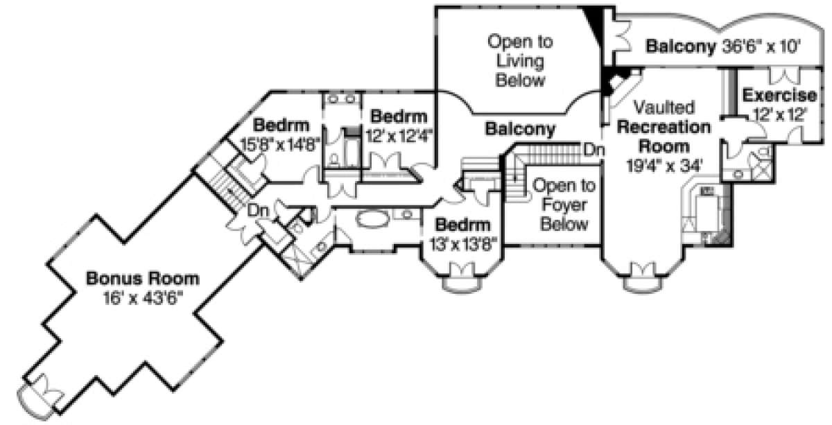 Floorplan 2 for House Plan #035-00325