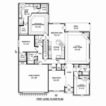 Floorplan 1 for House Plan #053-02459