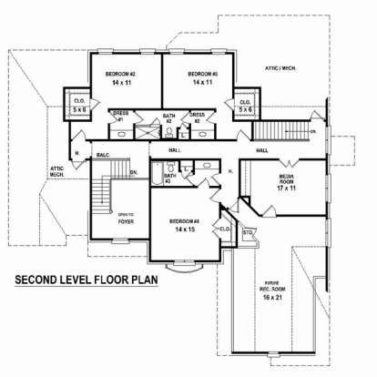 Floorplan 2 for House Plan #053-02471