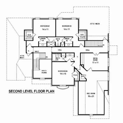 Floorplan 2 for House Plan #053-02472