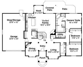 Floorplan 1 for House Plan #035-00327